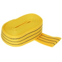Трос-лента буксировочный TORSO premium, 5 м, 5 т, без крюков, в пакете, жёлтый: 