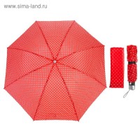 Зонт механический "Горошек", R=49см, цвет розовый: 