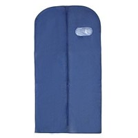 Чехол для одежды спанбонд, с окном 60х120 см, цвет синий: 