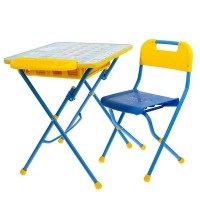 Набор детской мебели "Азбука" складной: стол, стул и пенал: 