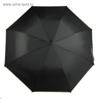 Зонт полуавтоматический "Кромка", R=68см, цвет чёрный: 