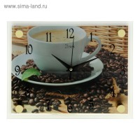 Часы настенные прямоугольные "Чашка кофе", 20х26 см микс: Выбор конкретных цветов и моделей не предоставляется
Ход стрелок плавный