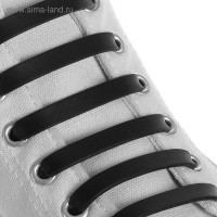 Набор силиконовых шнурков, 13 мм, 9 см, 6 шт, цвет чёрный: 