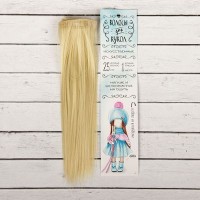 Волосы - тресс для кукол "Прямые" длина волос 25 см, ширина 100 см, цвет № 613: 