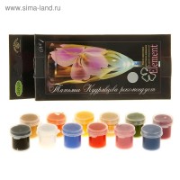 Краска по стеклу и керамики акриловая Эмаль набор 12 цветов х 4мл Element №1: 