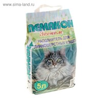 Наполнитель минеральный впитывающий для длинношерстных кошек Эконом "Пемакон" 5л: 