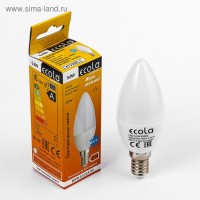 Лампа светодиодная Ecola Light, С37, E14, 5,0 Вт, 4000K, 220 В, свеча 100x37: 