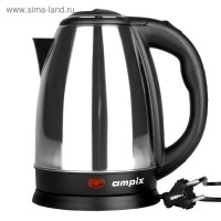 Чайник электрический Ampix AMP-1335, 1500 Вт, 1.8 л, серебристый: 