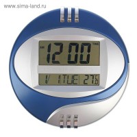 Часы настенные электронные с календарем, таймером и термометром, 26х26х3 см, микс: 
