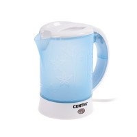 Чайник электрический Centek CT-0054 Blue, 600 Вт, 600 мл, 2 чашки, 2 ложки, бело-синий 4379: 