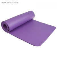 Коврик для йоги 183х61х1 см, цвет фиолетовый: 