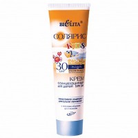 Крем солнцезащитный для детей SPF 30 с маслом облепихи: Содержит высокоэффективные (только минеральные) солнцезащитные компоненты, защищающие нежную детскую кожу от ультрафиолетовых лучей. Крем усиливает защитные функции кожи. 100 мл