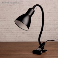 Настольная лампа "Design" 1x60W E27 черный (прищепка) 10,5x10,5x54см: 