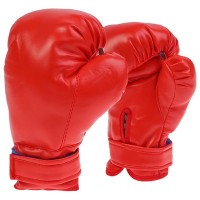 Перчатки боксерские, детские, любительские, цвет красный: 