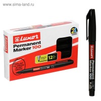 Маркер перманентный 1-2 мм Luxor "100", черный: 