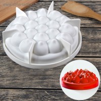 Форма для выпечки и муссовых десертов 19 х 5 см "Паффи", цвет белый: 