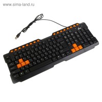 Клавиатура Ritmix RKB-151, игровая, проводная, мембранная, 107 клавиш, USB, чёрная: 