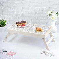 Столик для завтрака "Белый узор", 48×28 см: 