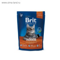 Сухой корм Brit Premium Сat Indoor для домашних кошек, курица и печень, 1.5 кг: 