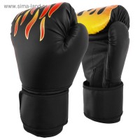 Перчатки боксерские взрослые, цвет черный: 