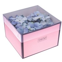 Коробка для цветов с PVC-крышкой «Счастья в каждом мгновении», 17 × 12 × 17 см: 