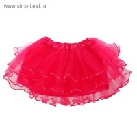 Карнавальная юбка 4-х слойная 4-6 лет, цвет розовый: 