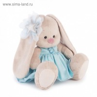 Мягкая игрушка "Зайка Ми" в голубом платье со звездой, 18 см SidS-207: 
