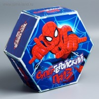 Коробка подарочная "Супергеройский приз": Человек-Паук, 23 х 20 х 9 см: 