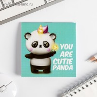 Блокнот 10*10, 16 листов "Cutie panda": 