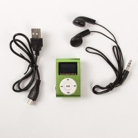Mp3 плеер Shuffle, портативный, с дисплеем, зелёный: 