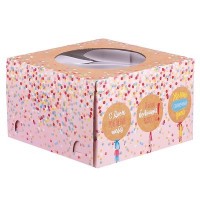 Коробка для торта «С Днём Рождения!», 25 × 25 × 10 см: 