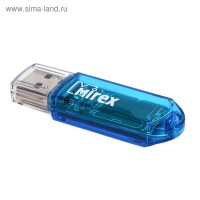 Флешка USB3.0 Mirex ELF BLUE, 64 Гб, чт до 140 Мб/с, зап до 40 Мб/с, голубая: 