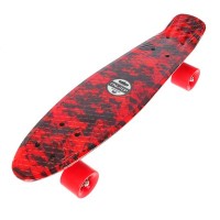 Скейтборд R2206, размер 56х15 см, колеса PU, АBEC 7, алюминиевая рама, цвет красный: 