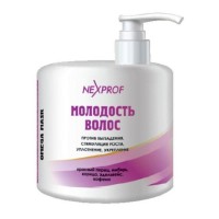 Омега-маска молодость волос против выпадения Nexprof, 500 мл: Nexprof Omega Mask, 500 мл
Красный перец, имбирь, корица, эдельвейс, кофеин

Интенсивная укрепляющая маска с перцем, имбирем, корицей, кофеином пробуждает волосяные луковицы, укрепляет волосы и предотвращает их выпадение.

Жгучий перец обладает интенсивным разогревающим действием. Рекомендована для интенсивного питания и восстановления ослабленных, склонных к выпадению волос.

Действие:

усиливает микроциркуляцию крови в волосяных фолликулах, стимулируя рост волос;
замедляет процесс старения фолликулов, предотвращая выпадение волос;
стимулирует синтез коллагена и эластина, активно восстанавливая структуру волос и укрепляя их по всей длине;
обеспечивает интенсивное увлажнение и питание кожи головы;
придает волосам силу и блеск.
Комплексное воздействие этих компонентов согревает верхний слой кожи, вызывает усиленный приток крови к волосяным фолликулам, активизирует деление клеток, ускоряя рост волос и их густоту.

Маска насыщает волосы питательными веществами, предотвращая их выпадение, окутывает стержень волоса, создавая защитный барьер, препятствующий иссушению и повреждению волос, ломкости и вымыванию цвета.

Польза омега-3 для волос основана на участии ПНЖК (полиненасыщенных жирных кислот) в построении клеточных мембран, регулировании уровня атерогенных триглицидов в крови. Омега оказывает противовоспалительное действие и помогает противостоять стрессам, негативному влиянию загрязненной среды, улучшает микроциркуляцию крови — она эффективнее доставляет кислород к волосяным фолликулам.

Под воздействием экстракта цветков эдельвейса и кофеина волосы получают необходимое питание, восстанавливаясь на глубинном уровне. Прекращается ломкость и сечение волос, без пересушивания. Кожа головы подвергается аккуратной стимуляции, ведущей за собой новое появление фолликул. В итоге, локоны оживляются, приобретают внутреннюю силу и натуральный объем.

Формула продукта способна обеспечить улучшение микроциркуляции крови в коже головы, замедляет старение фолликулов, а также стимулирует метаболизм клеток, что может придать волосам гладкость, объем, мягкость, блеск и послушность. В результате использования маски волосы становятся невероятно гладкими, мягкими, объемными, блестящими и послушными.

После применения шампуня нанести маску на чистые влажные волосы, массирующими движениями равномерно распределить по всей длине. Время воздействия 5-10 минут. Тщательно смыть водой.