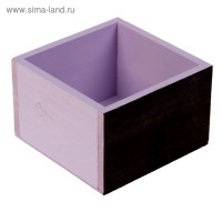 Ящик 15 х 15 см, фиолетовый с мелованной стороной: 