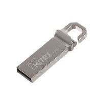 Флешка USB2.0 Mirex CRAB, 16 Гб, чт до 25 Мб/с, зап до 15 Мб/с, цвет серебристый: 