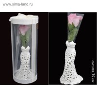 Ваза подарочная Rose в подарочной упаковке, резное платье, керамика, 31 см: Срок перемещения в РЦ Екатеринбург - 28 дней
