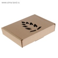 Подарочная коробка бурая, сборная, 28.7 х 22 х 5.8 см: 