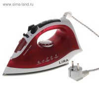 Утюг электрический LIRA LR 0601, 2300 Вт, покрытие подошвы керамическое, белый-красный LIRA: 