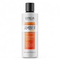 EPICA AMBER SHINE ORGANIC Шампунь для восстановления и питания  250 мл: Шампунь деликатно очищает волосы, насыщает увлажняющими и питательными веществами, придает плотность и шелковистость. Облепиховое масло, благодаря своим свойствам и биоактивным питательным веществам, устраняет сухость кожи головы, увлажняет и смягчает волосы, одновременно придавая им гладкость, эластичность и естественный блеск. Глюконамид способствует восстановлению внутренних связей в структуре волос. Фосфолипидный комплекс препятствует потере цвета и кондиционирует волосы. Подходит для частого использования. 

 Способ применения: Нанести шампунь на влажные волосы. Вспенить и оставить на 1-2 минуты. Тщательно смыть. При необходимости повторить.