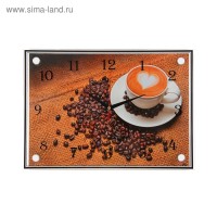 Часы настенные прямоугольные "Кофе и зерна" 25х35 см микс: Выбор конкретных цветов и моделей не предоставляется