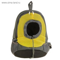 Рюкзак для переноски животных с креплением на талию, 31 х 15 х 39 см, желтый: 