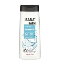 ISANA MEN 3в1 гель для душа чувствительная   ISANA MEN 3в1 гель для душа чувствительная ISANA MEN 3в1 гель для душа чувствительная   ИСАНА МУЖЧИНЫ Гель для душа 3в1 чувствительный: ГЕЛЬ ДЛЯ ДУША ISANA MEN 3in1 SENSITIVE мягко очищает и освежает.

для тела, лица и волос
с особо мягкими ингредиентами и комплексом ухода
помогает поддерживать влажность кожи
pH благоприятный для кожи
Совместимость с кожей одобрена дерматологами.
Этот рецепт на 100% не содержит микропластика.