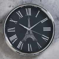 Часы настенные, серия: Интерьер, "Париж", дискретный ход, d-34 см, 1 АА: 