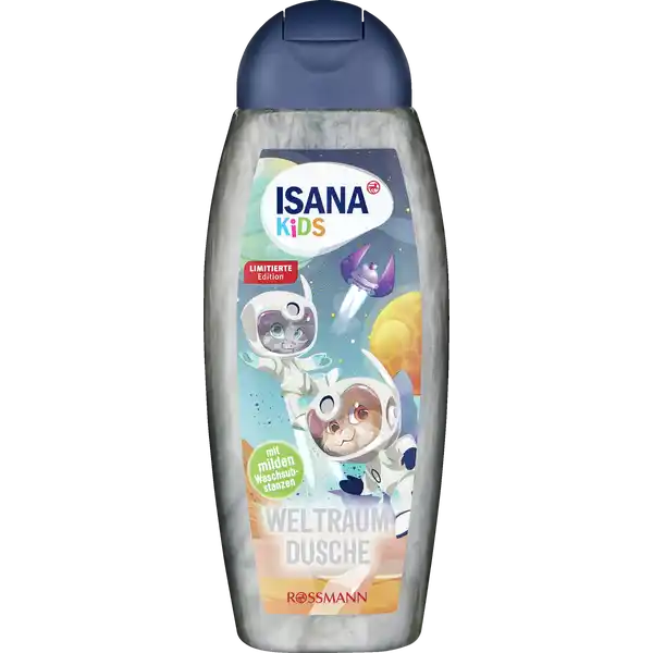 ISANA KiDS Weltraum Dusche: Цвет: https://www.rossmann.de/de/baby-und-spielzeug-isana-kids-weltraum-dusche/p/4068134000460
Produktbeschreibung und details ISANA KIDS und der Spa beginnt Tauche mit der ISANA KIDS Weltraumdusche in eine Welt voller funkelnder Sterne der Galaxien ein Die silbermetallisch funkelnde Dusche mit fruchtigherbem Duft verwandelt das Badezimmer in eine abenteuerliche Weltraumstation Also worauf wartest du noch Starte jetzt deine Weltraummission Pflanzlich basierte Inhaltsstoffe reinigen die zarte Kinderhaut sanft ohne sie zu beanspruchen mit milden naturbasierten Waschsubstanzen Hautvertrglichkeit dermatologisch besttigt Rezeptur ohne Mikroplastik pHhautneutral mit schimmernden Glitzerpartikeln mit Bitterstoff gegen versehentliches Verschlucken Kontaktdaten Dirk Rossmann GmbH Isernhgener Strasse   Burgwedel wwwrossmannde UrsprungslandHerkunftsort Deutschland Testurteile Qualittssiegel ampamp Verbandszeichen Inhaltsstoffe Aqua Cocamidopropyl Betaine Sodium Cocoamphoacetate Xanthan Gum Panthenol Hydroxypropyl Guar Hydroxypropyltrimonium Chloride Glyceryl Oleate CocoGlucoside Glycerin Sodium Chloride Sodium Sulfate Citric Acid Hydrogenated Vegetable Glycerides Citrate Sodium Laureth Sulfate Phenoxyethanol Sodium Benzoate Tocopherol Mica Denatonium Benzoate Parfum Cl  CI  CI