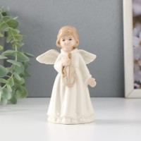 Сувенир керамика "Девочка-ангел со скрипкой" 7х4,6х11 см: 
