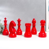 Сувенир полистоун "Шахматные фигуры" красный набор 6 шт 20,5х8,5х8,5 см: 
