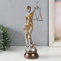 Сувенир полистоун "Богиня Фемида с весами правосудия" 8х8х27,7 см: 