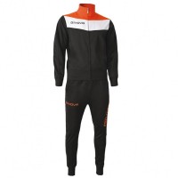 Givova Tuta Campo Tracksuit black / neon orange: Цвет: Manufacturer: Givova Materials: 100%polyester Jacket + Pants Manufacturer logo processed on the right chest and both pant legs Full zip Long-sleeved 2 side pockets on Jacket and Pants Elastic arm and leg ends, and Elastic waistband stand-up collar High wearing comfort New, with tags &amp; original packaging
https://www.sportspar.com/givova-tuta-campo-tracksuit-black/neon-orange