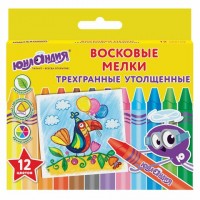 Восковые мелки трехгранные утолщенные ЮНЛАНДИЯ "ЮНЛАНДИК НА ПРАЗДНИКЕ", НАБОР 12 цветов, 227293: Цвет: Восковые мелки ЮНЛАНДИЯ идеальны для создания первых "шедевров" во время рисования и раскрашивания. Можно использовать на бумаге любого типа, а также дереве, картоне и стекле.
: ЮНЛАНДИЯ
: Китай
: Школа
: Принадлежности для рисования
: Мелки
: Мелки восковые
Палитра состоит из 12 ярких и насыщенных цветов. Полностью безопасны в использовании, не токсичны и не имеют резкого запаха. Благодаря своему составу мелки пишут мягко, и ребенку не придется прикладывать усилия в процессе рисования. Утолщенная трехгранная форма корпуса и диаметр 11 мм делают их еще более удобными для тренировки руки к письму у дошкольников и детей младшего школьного возраста, формируют навык правильного захвата, снижают нагрузку на кисти рук. Каждый мелок завернут в бумажную этикетку, что предохраняет от загрязнений, снижает скольжение, увеличивает прочность. Восковые мелки упакованы в картонную коробку с европодвесом.